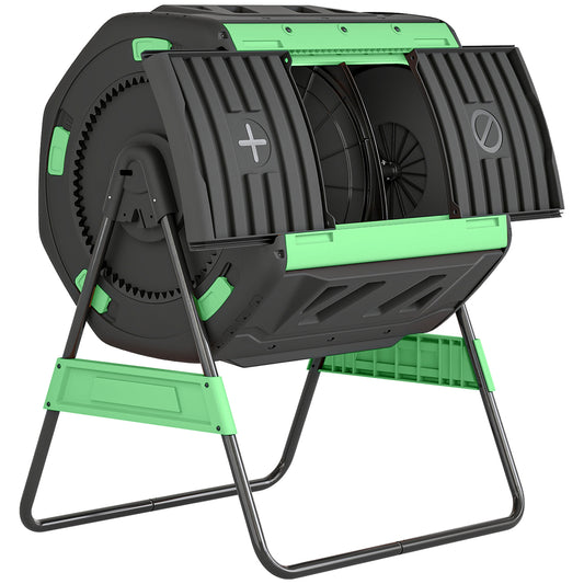 Outsunny Garden Compost Bin in Green
