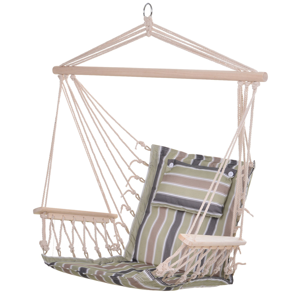 Outsunny Garden Outdoor Hanging Hammock Chair in Multi Colour