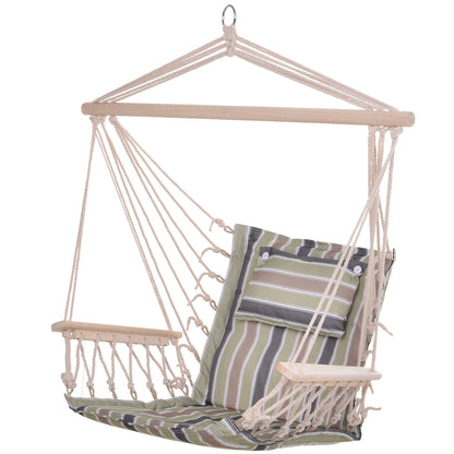 Outsunny Garden Outdoor Hanging Hammock Chair in Multi Colour