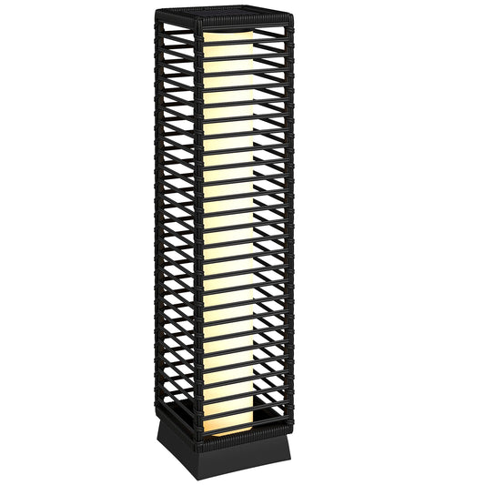 Outsunny Garden Rattan Lamp in Black