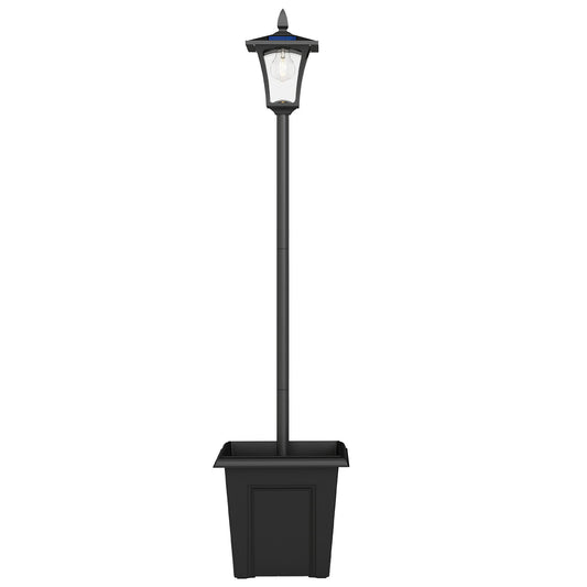 Outsunny Garden Solar Lamp Post Light in Black