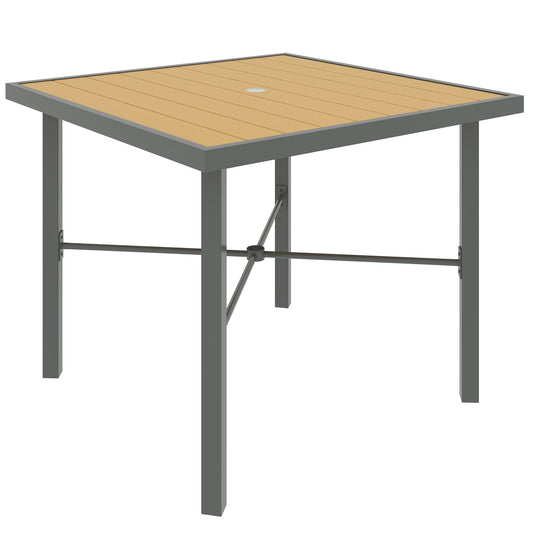 Outsunny Garden Table for 4 in a Natural Wood Finish