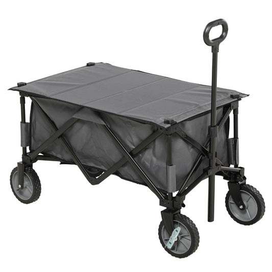 Outsunny Garden Trolley in Dark Grey