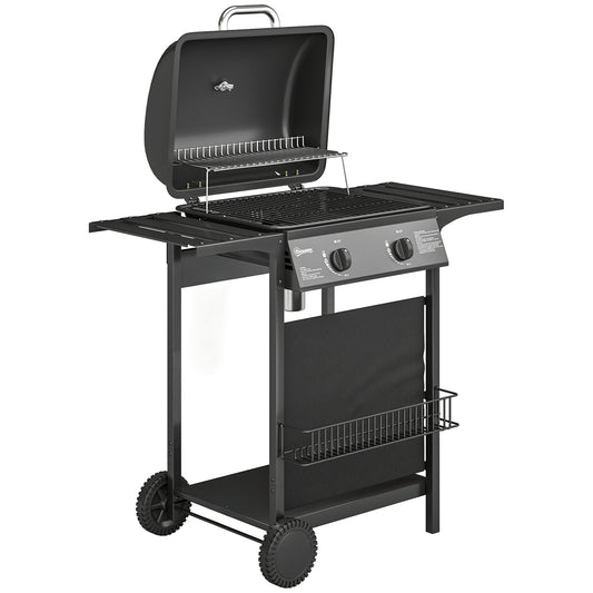 Outsunny Gas Burner Barbecue Grill in Black