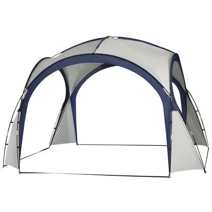 Outsunny Gazebo Party Tent in Cream and Blue