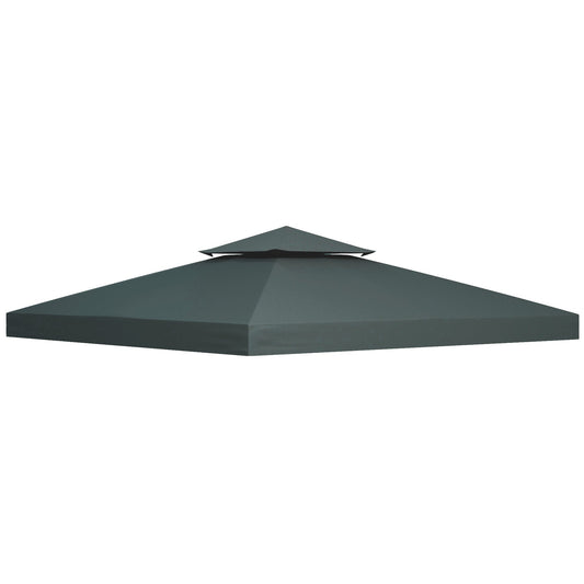 Outsunny Gazebo Roof Replacement in Charcoal Grey
