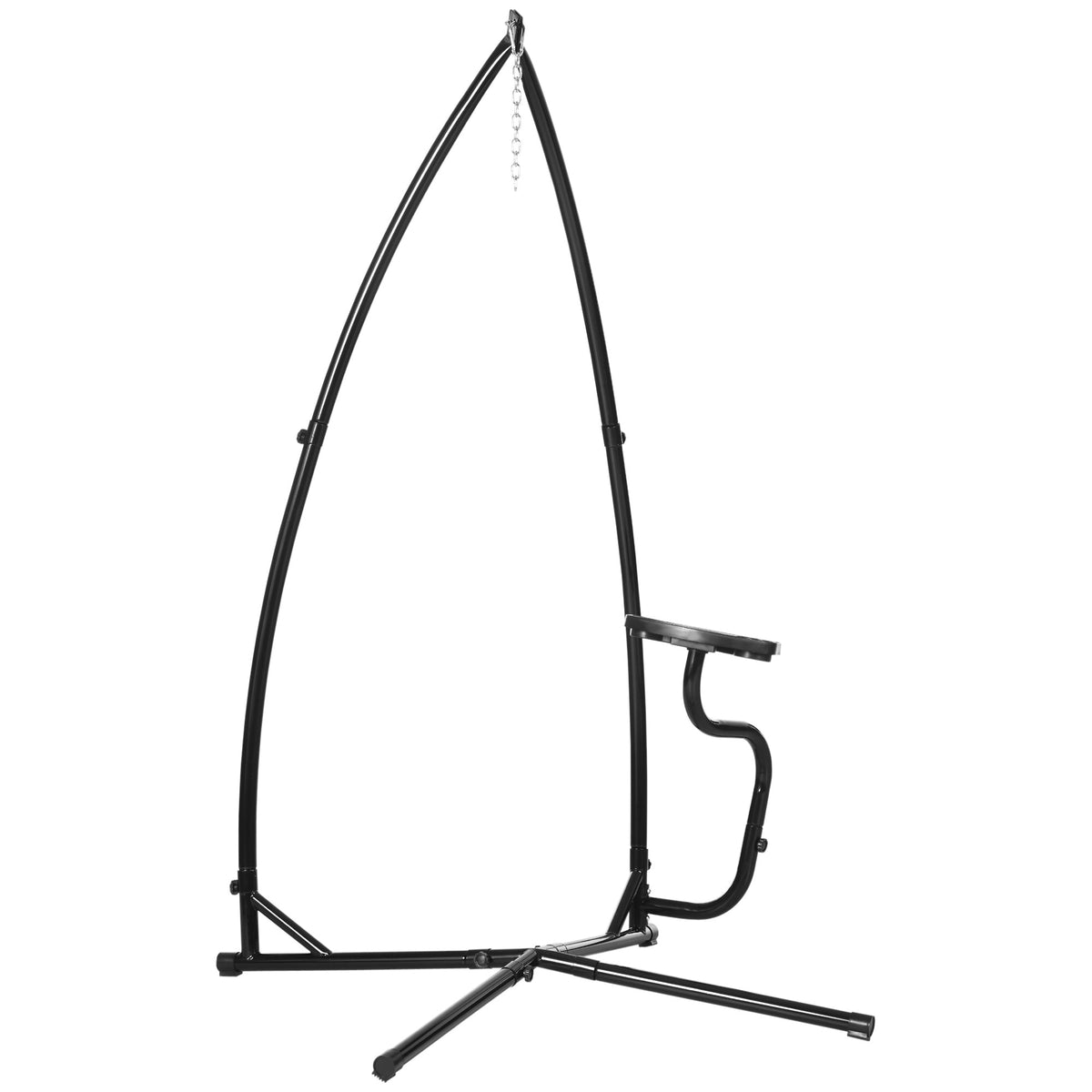 Outsunny Hammock Chair Stand in Black