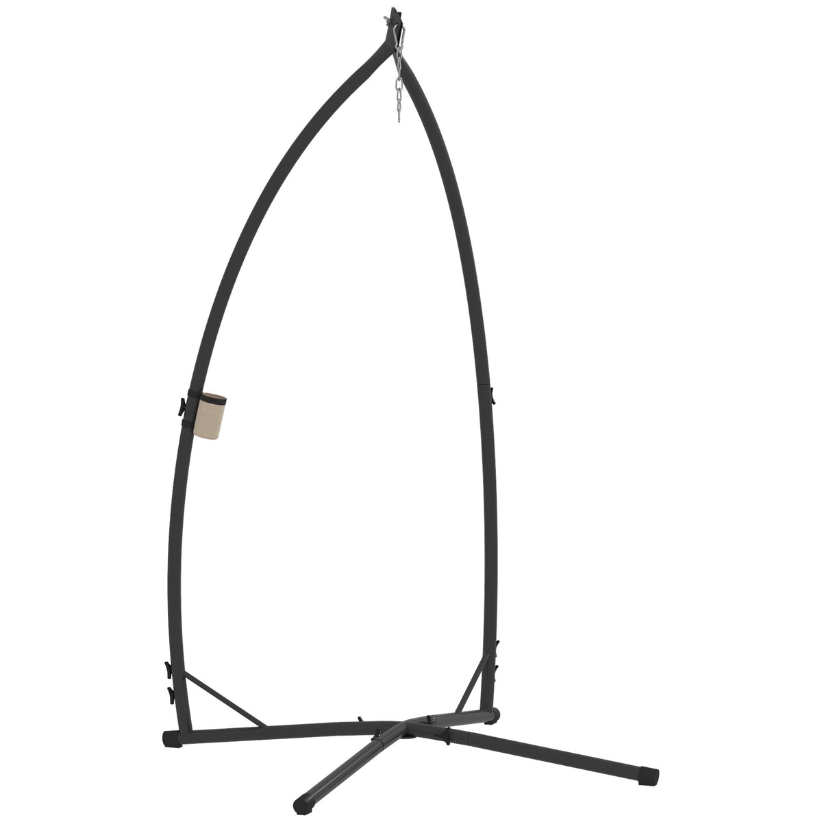 Outsunny Hammock Chair Stand Only in Black