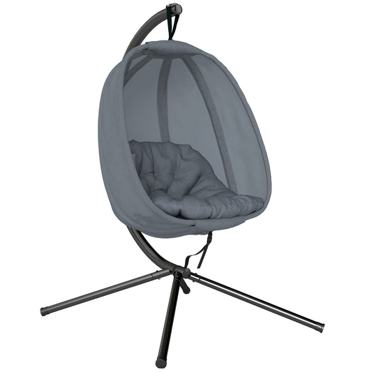 Outsunny Hanging Egg Chair in Grey