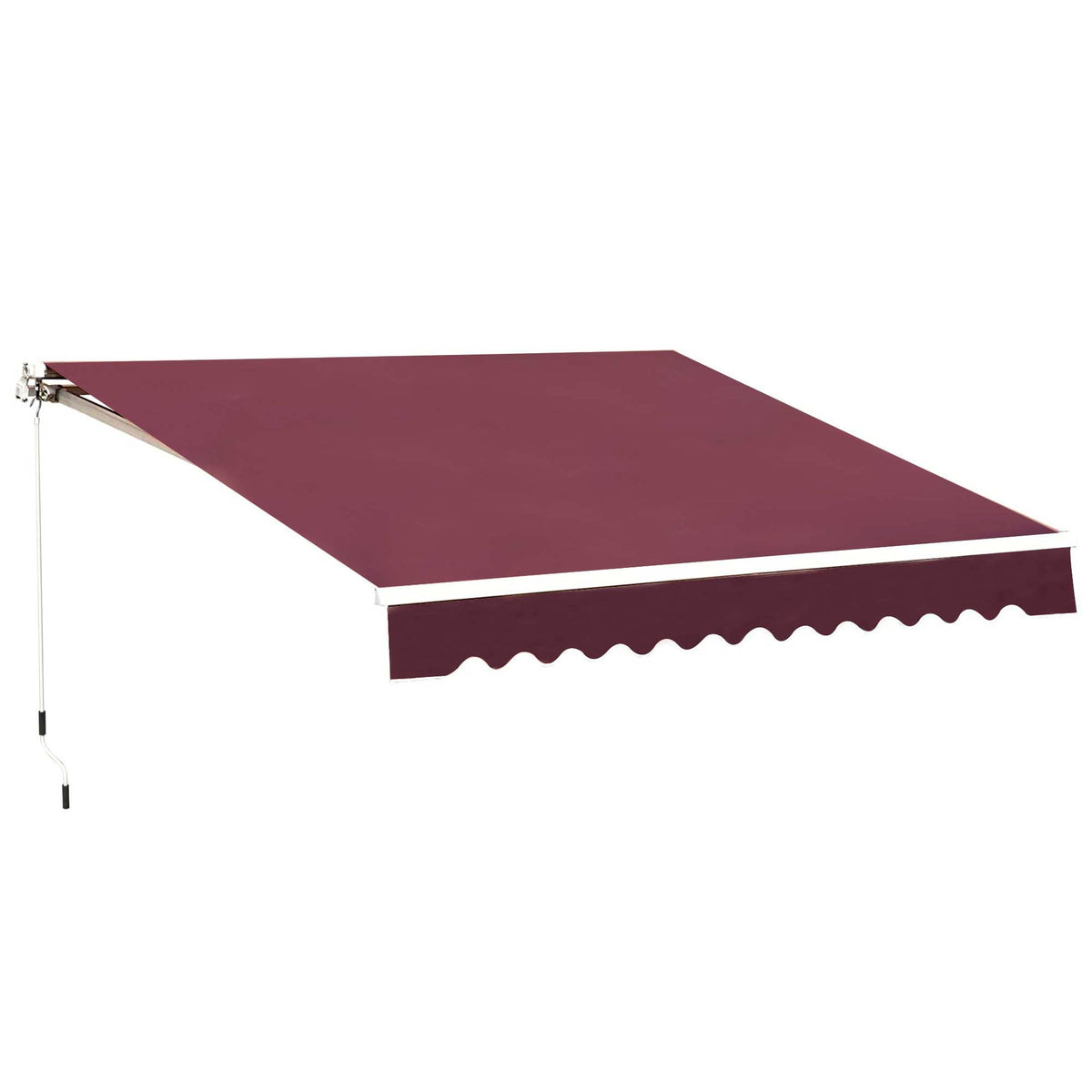 Outsunny Manual Retractable Awning in Red