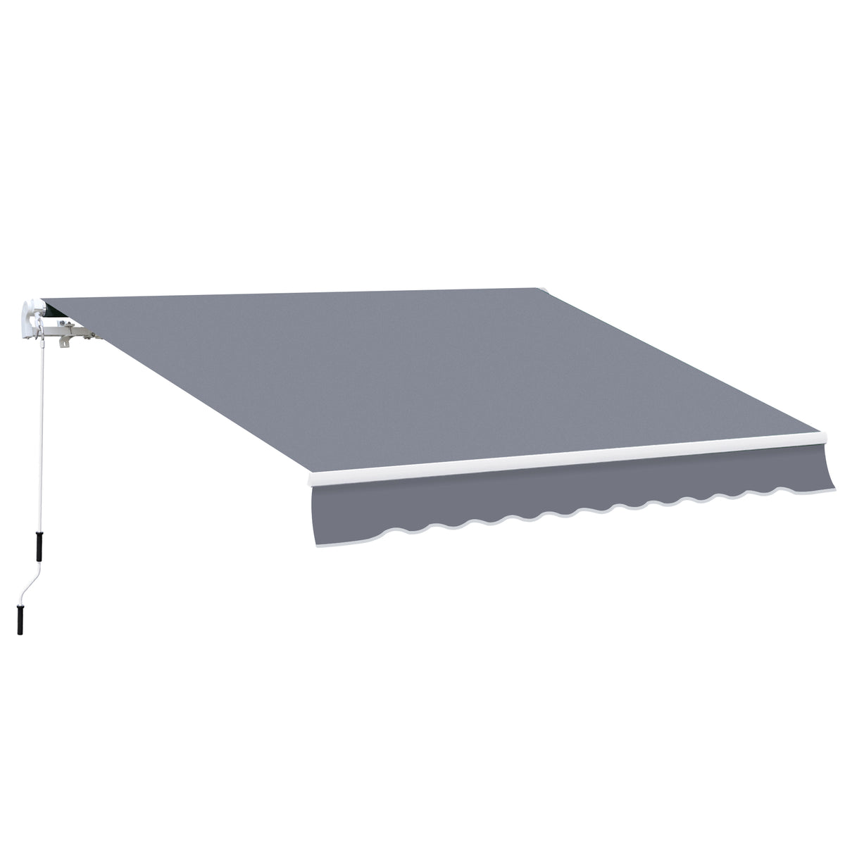 Outsunny Manual Retractable Awning in Grey