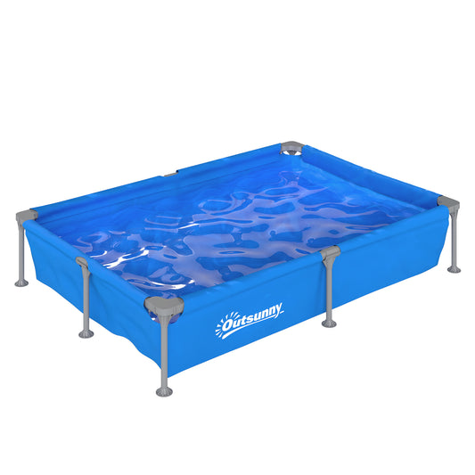 Outsunny Metal Frame Swimming Pool in Blue