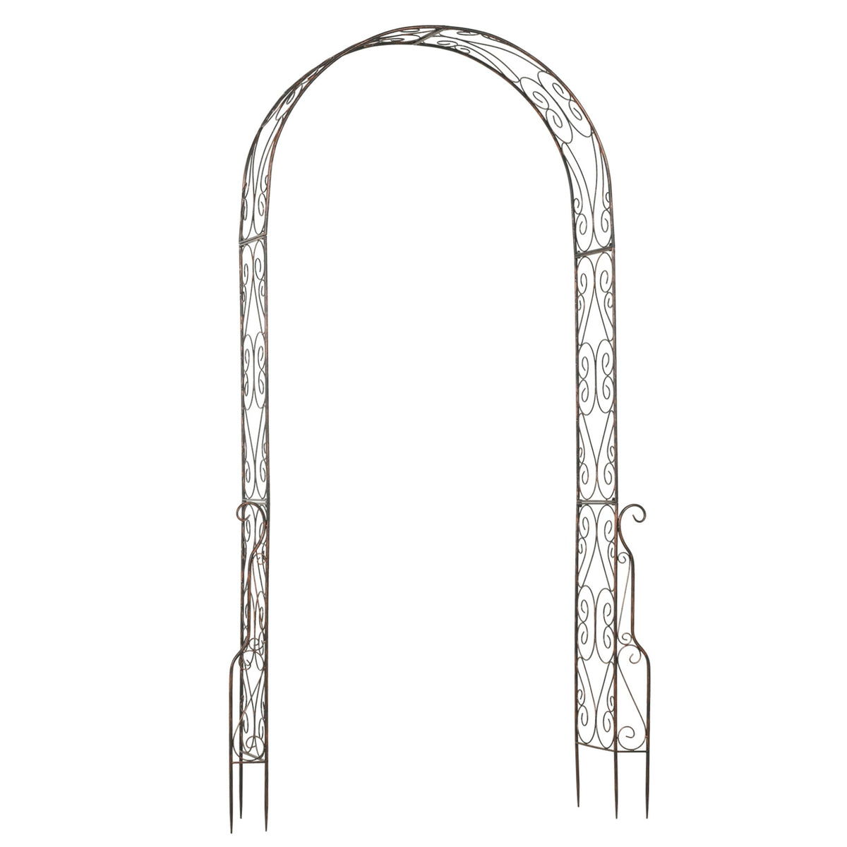 Outsunny Metal Garden Arch Trellis in Black