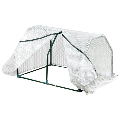 Outsunny Mini Greenhouse Grow House in White