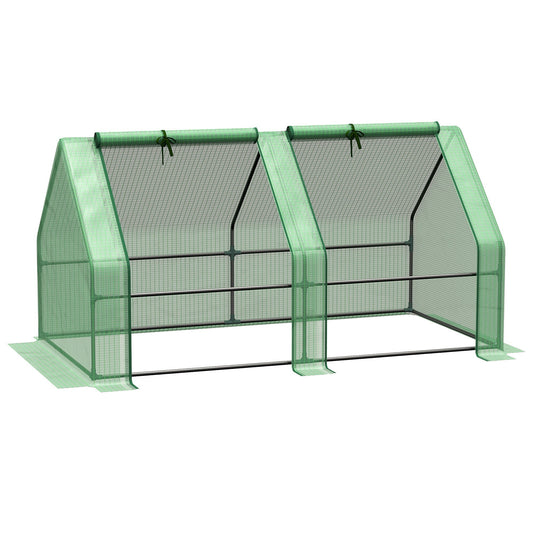 Outsunny Mini Small Greenhouse in Green