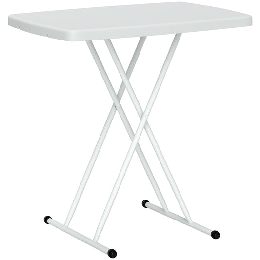 Outsunny Minimal Folding Outdoor Table in White