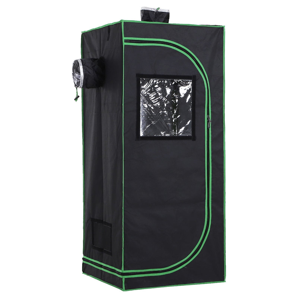 Outsunny Grow Tent Reflective Mylar Hydroponic in Black