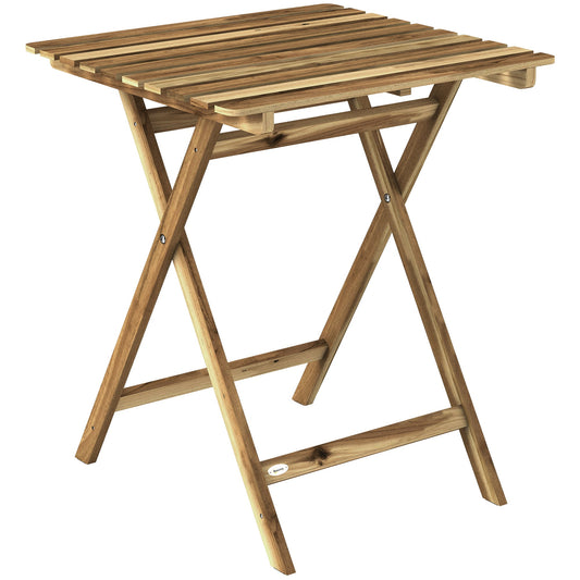Outsunny Outdoor Coffee Table in a Natural Wood Finish