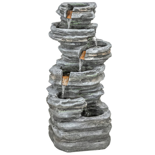 Outsunny Outdoor Fountain in Grey