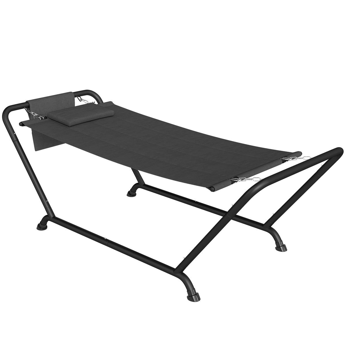 Outsunny Outdoor Hammock with Stand in Dark Grey