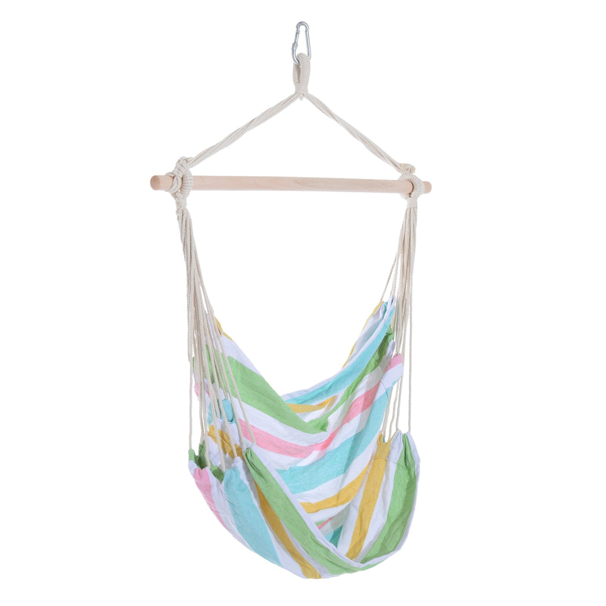 Outsunny Outdoor Hanging Rope Chair with Cotton Rope in Green