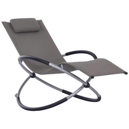 Outsunny Outdoor Orbital Lounger in Light Grey