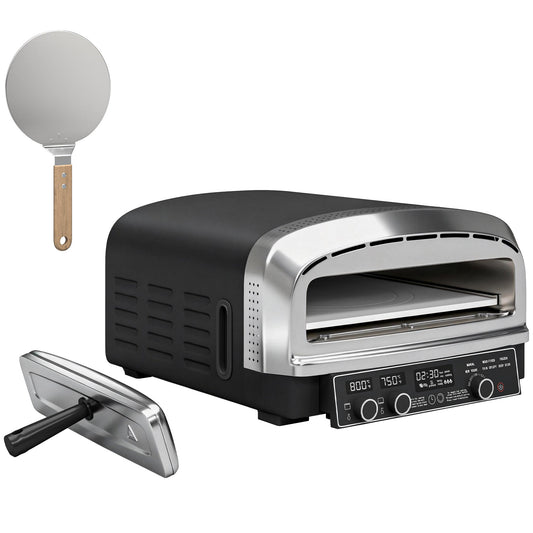 Outsunny Outdoor Pizza Oven in Black