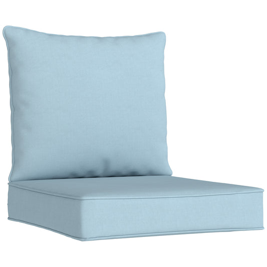 Outsunny Outdoor Seat and Back Cushion Set in Black