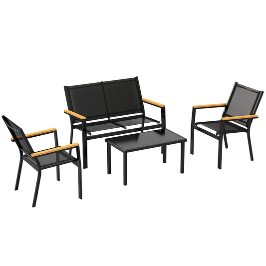 Outsunny Outdoor Sofa in Black