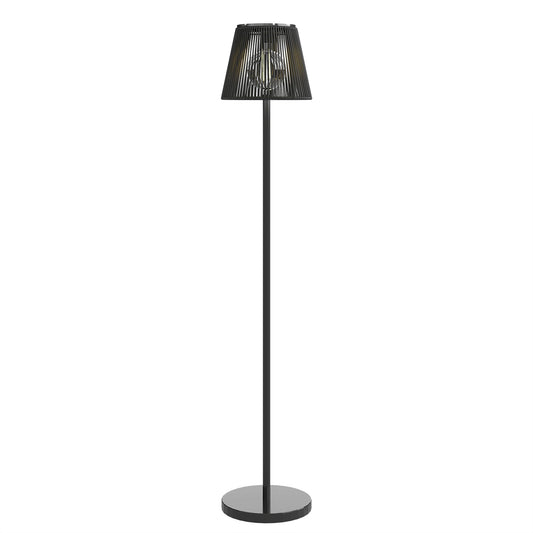 Outsunny Outdoor Solar Floor Lamp in Black