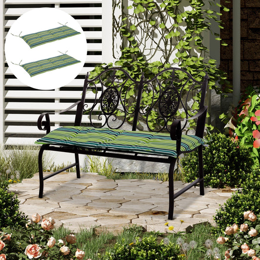 Outsunny Polyester Set Of 2 Swing Chair Cushion in Green Stripe