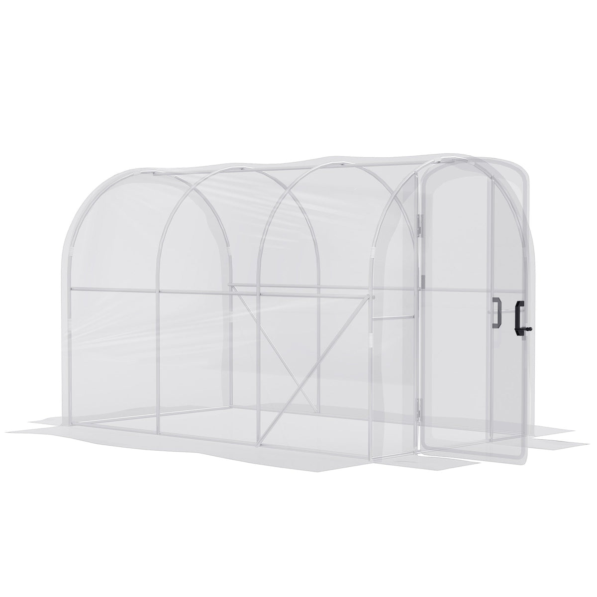 Outsunny Polytunnel Greenhouse Walk-in Grow House with PE Cover in Clear