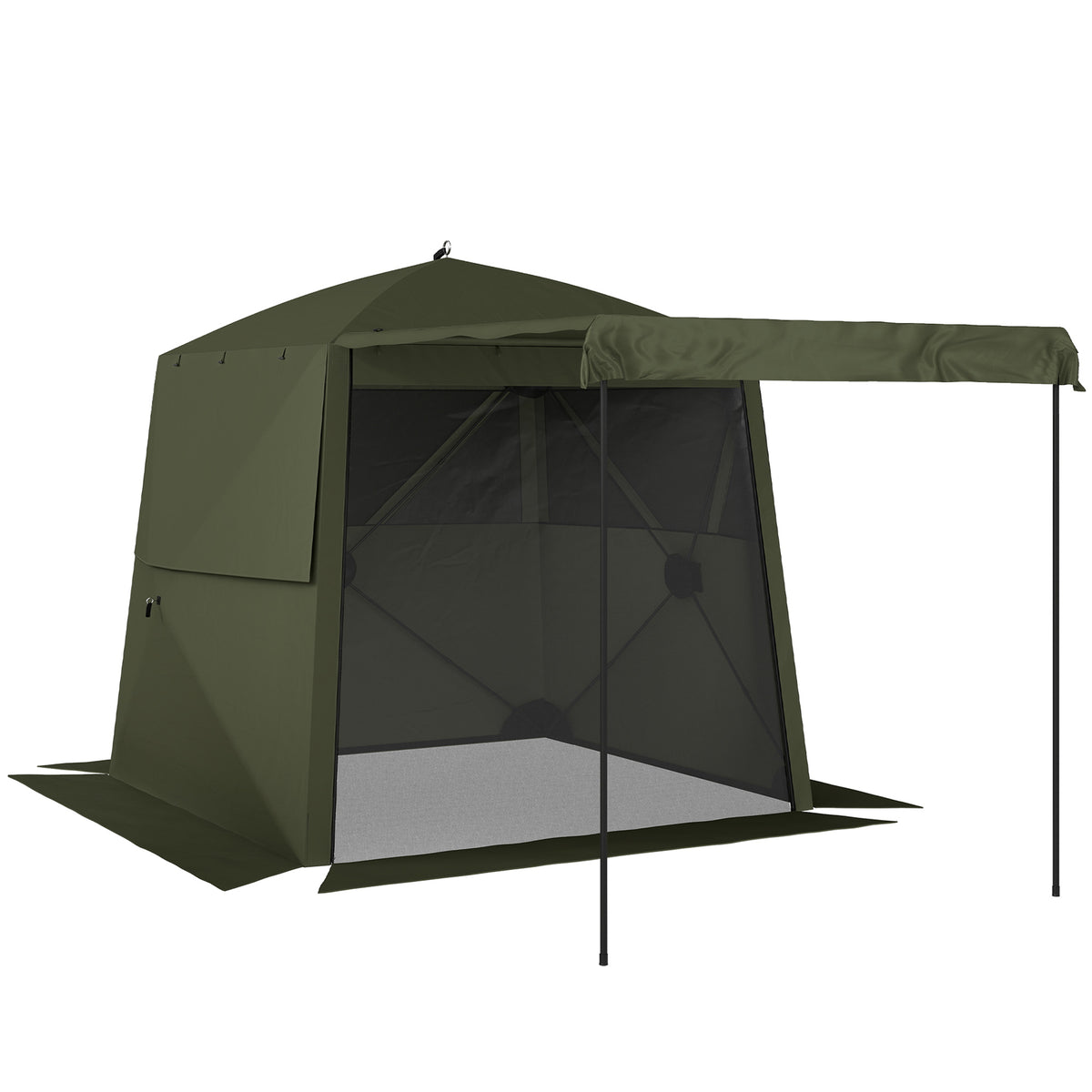 Outsunny Pop Up Gazebo Waterproof Instant Shelter in Green