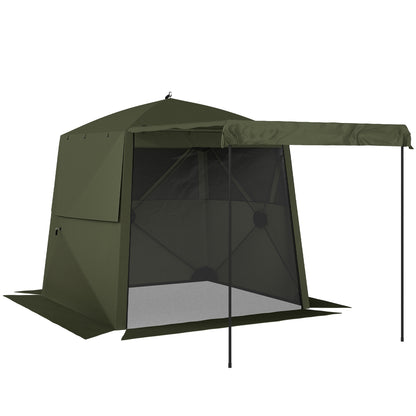 Outsunny Pop Up Gazebo Waterproof Instant Shelter in Green