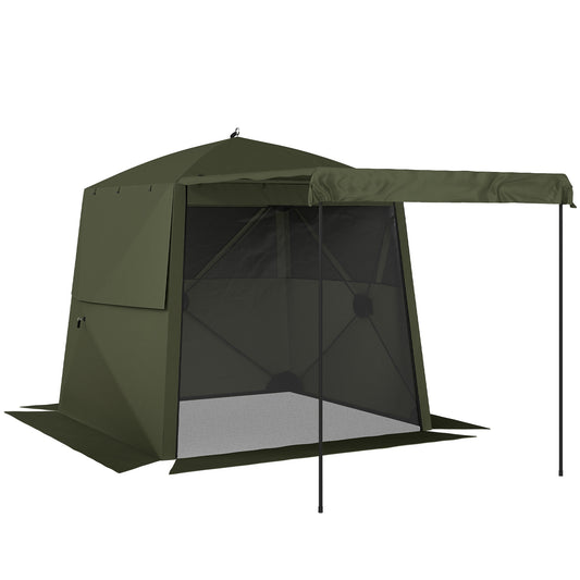 Outsunny Pop Up Gazebo Waterproof Instant Shelter in Green