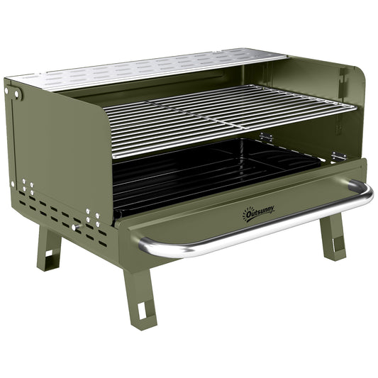 Outsunny Portable BBQ Grill in Green