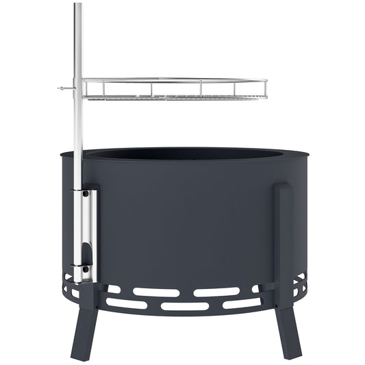 Outsunny Portable Fire Pit in Black