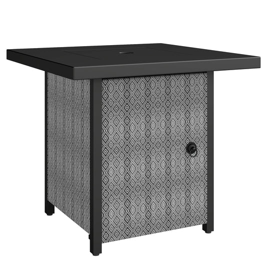 Outsunny Propane Gas Fire Pit Table in Black