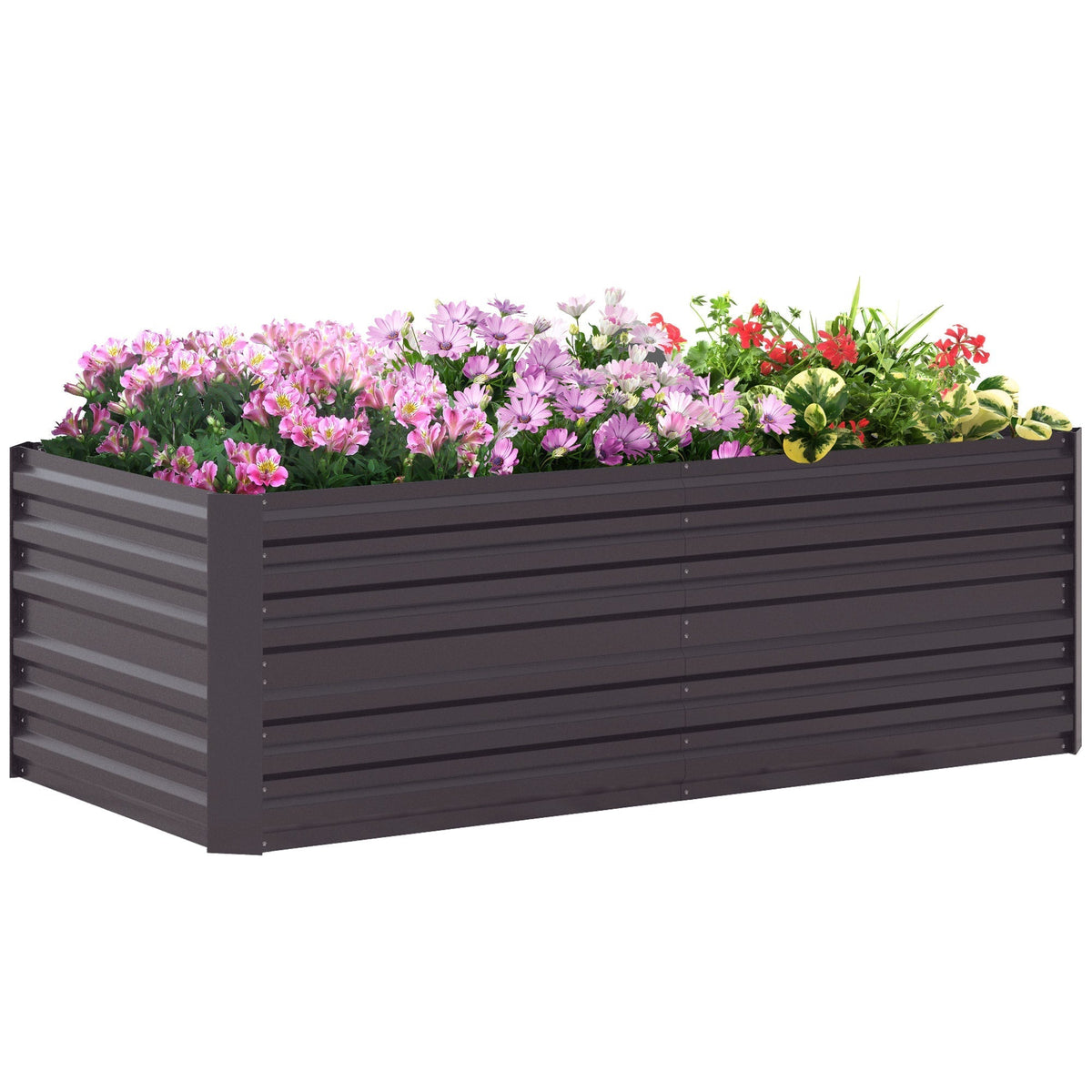 Outsunny Raised Beds in Dark Grey