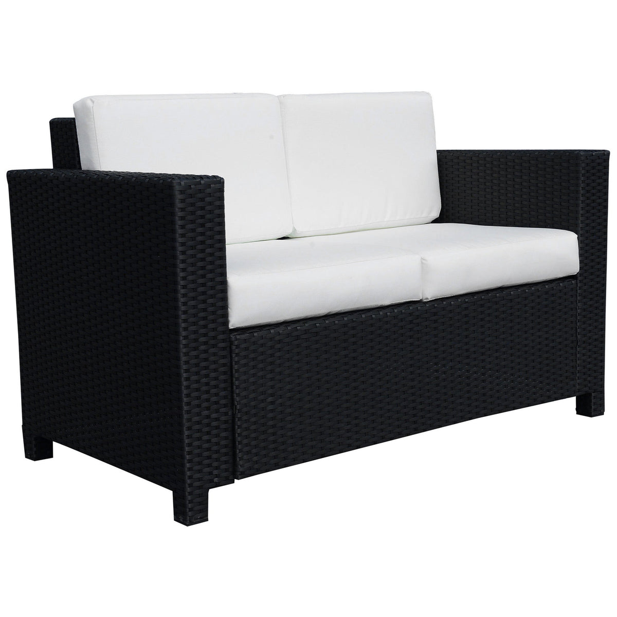 Outsunny Rattan Sofa in Black