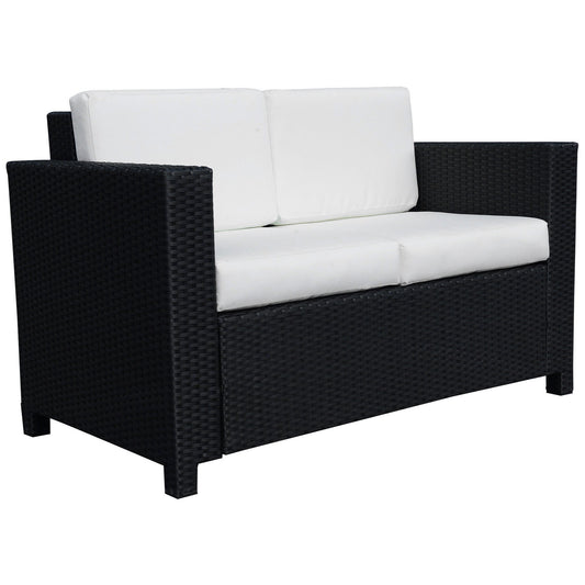 Outsunny Rattan Sofa in Black