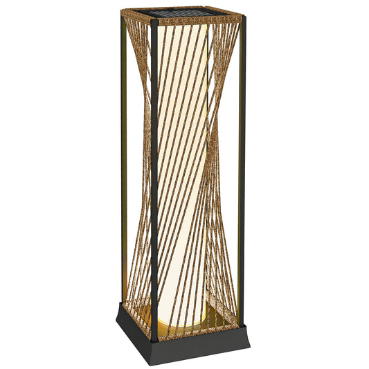 Outsunny Rattan Solar Garden Lights in Sand Brown