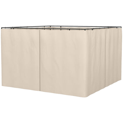 Outsunny Replacement Gazebo Curtains in Beige