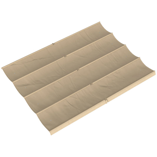 Outsunny Retractable Pergola Canopy Only in Khaki