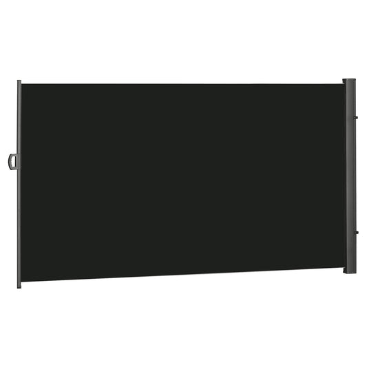 Outsunny Retractable Sun Side Awning Screen in Black