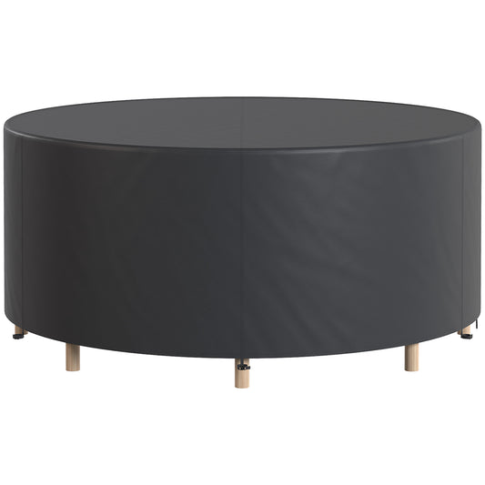 Outsunny Round Garden Furniture Cover in Black