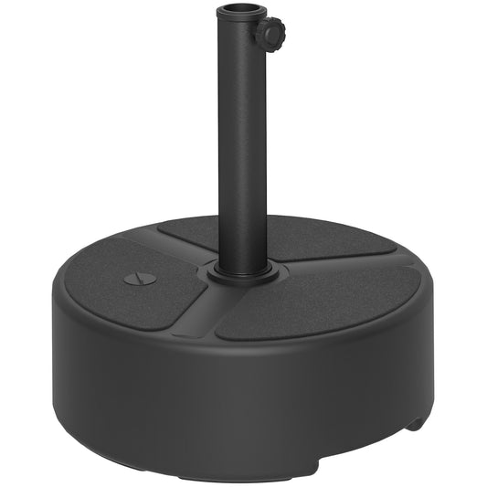 Outsunny Round Garden Parasol Base in Black