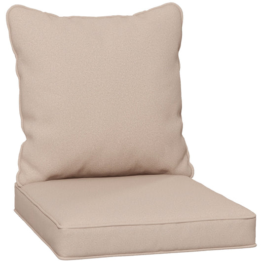 Outsunny Seat and Back Padded Cushion Set in Beige