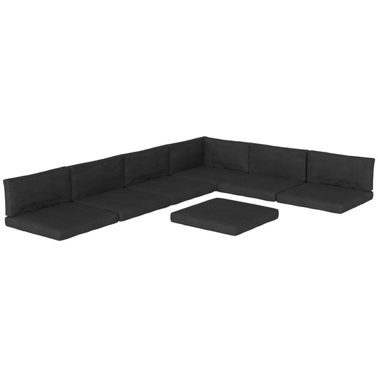 Outsunny Set of 14 Dining Set Cushions in Black