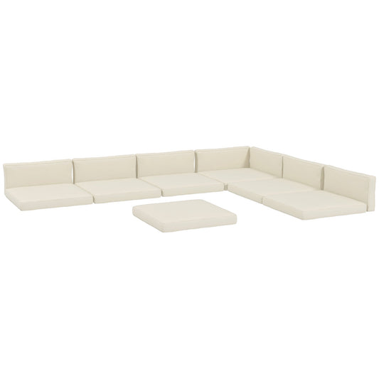 Outsunny Set of 14 Dining Set Cushions in Cream